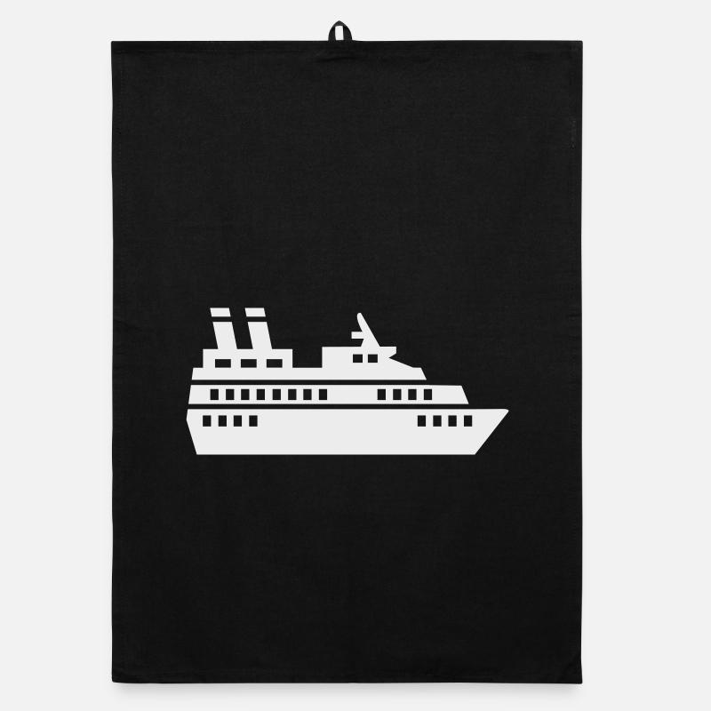 Cruise Ship Silhouette Cruise Ship Organic dish towel