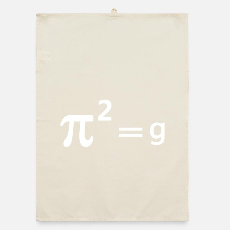 Funny Math Joke Pun - Pi Joke pi squared = g Maths Organic dish towel
