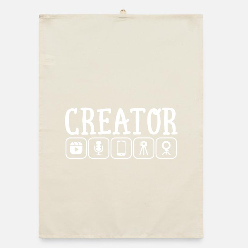 Content Creator Vlogger Online Streamer Influencer Organic Geschirrtuch