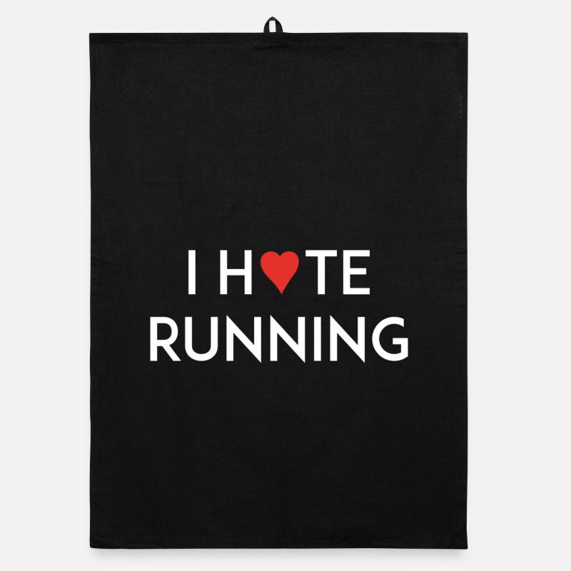 J'aime / Déteste Courir Torchon bio