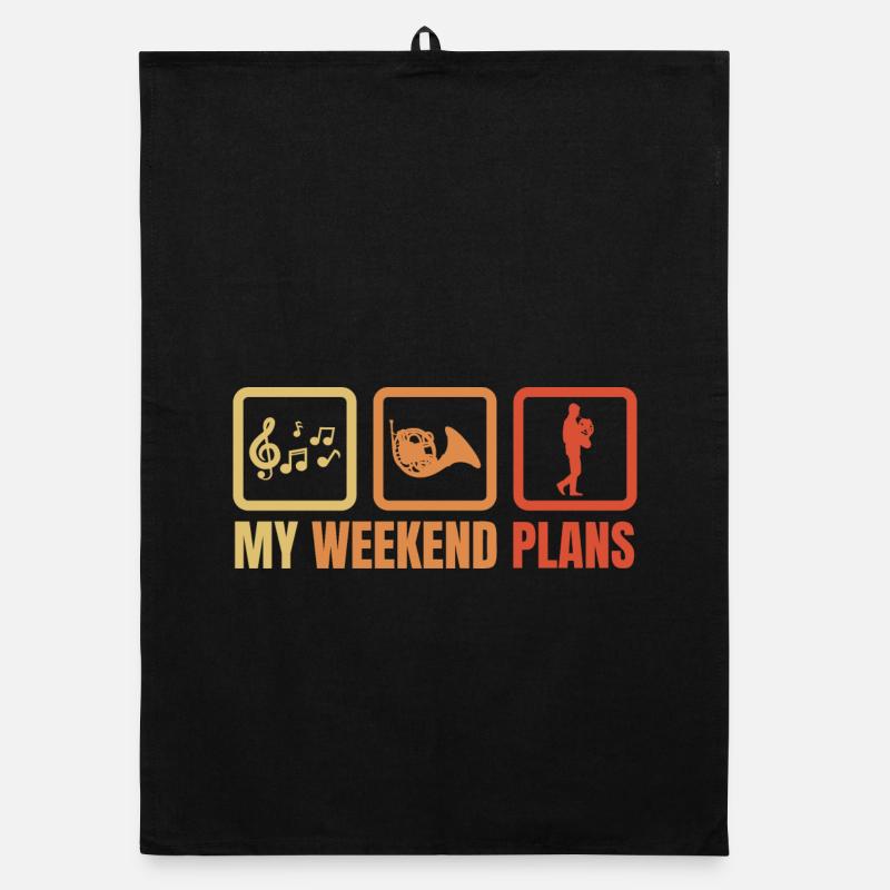 French horn player weekend routine Organic dish towel