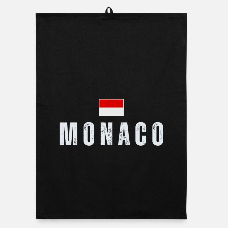Monaco flag, Monegasque pride Organic dish towel