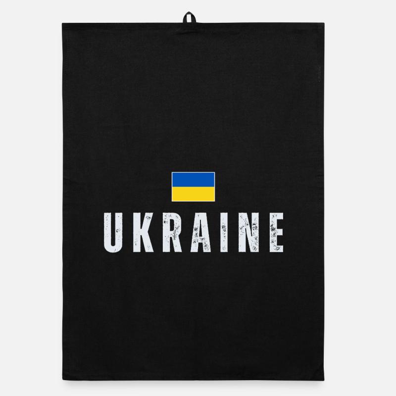 Drapeau ukrainien, fierté ukrainienne Torchon bio