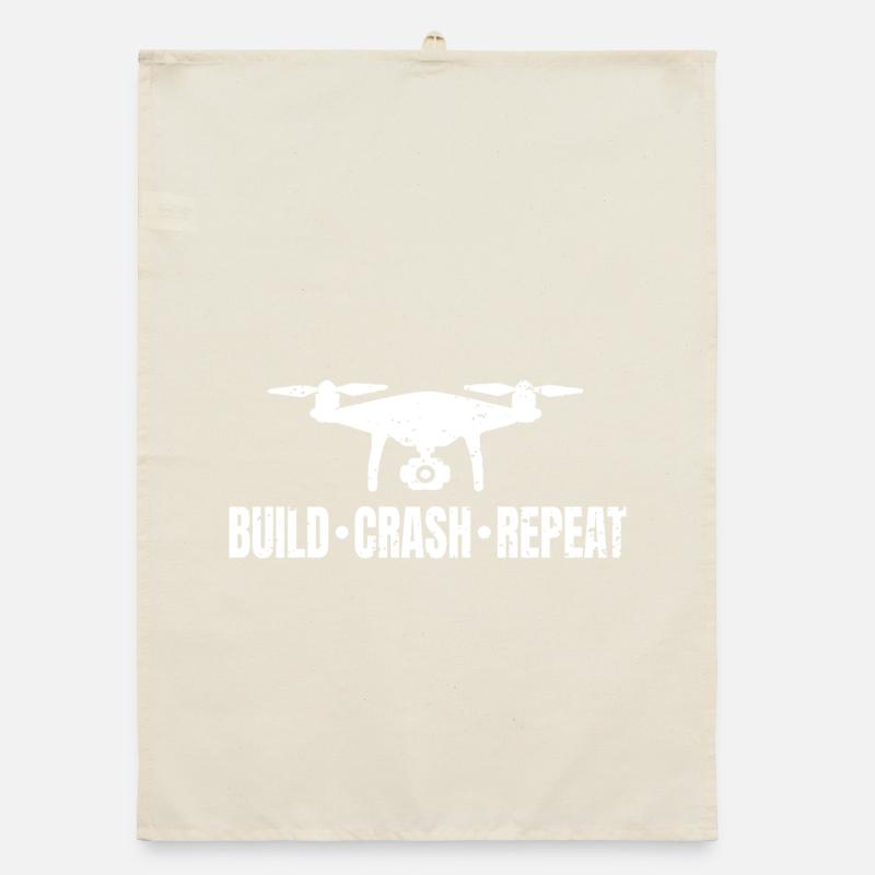Drone Build Crash Repeat Organic dish towel