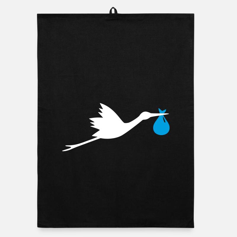 Stork stork boy Organic dish towel