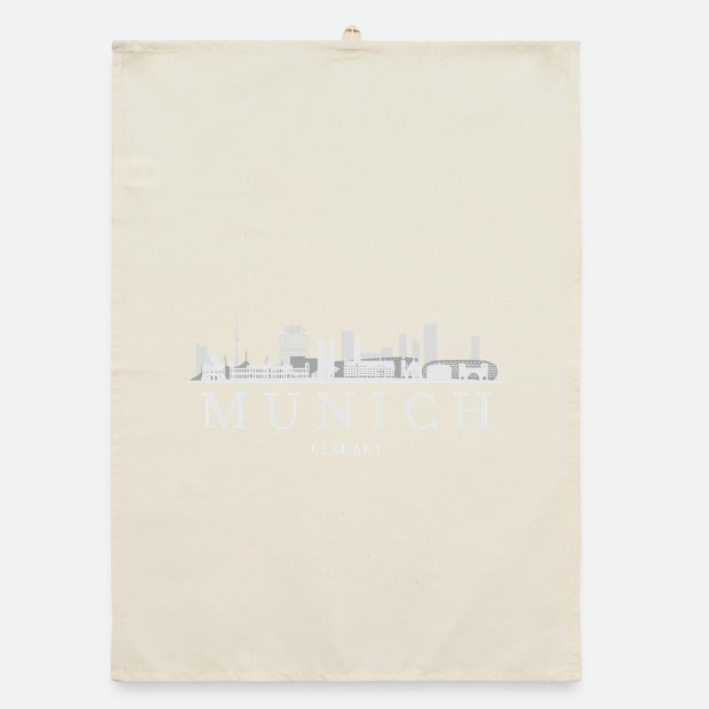 Munich Skyline, Munich Germany Organic dish towel