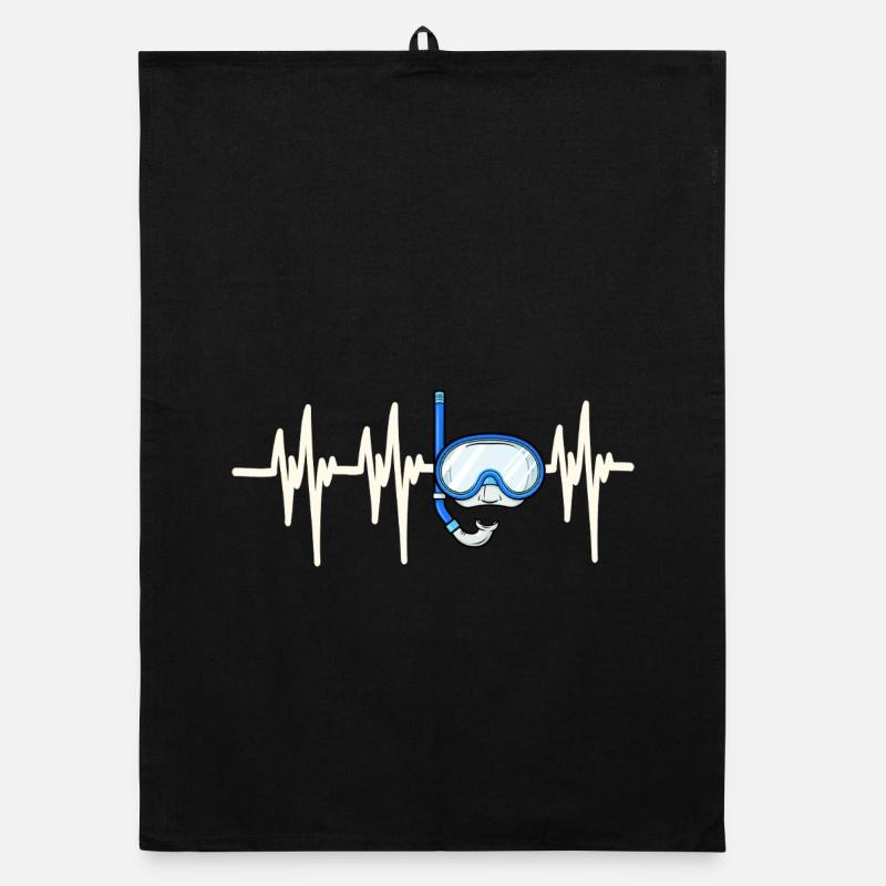 Heartbeat Taucher Organic Geschirrtuch