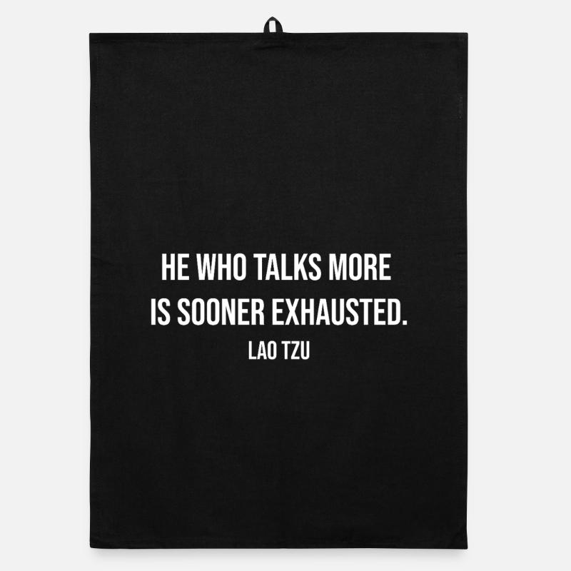 Typographie de la citation du silence lao tzou Torchon bio