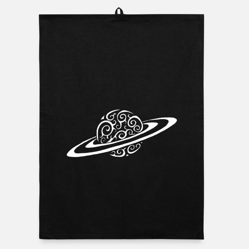Planète spirale blanche Torchon bio