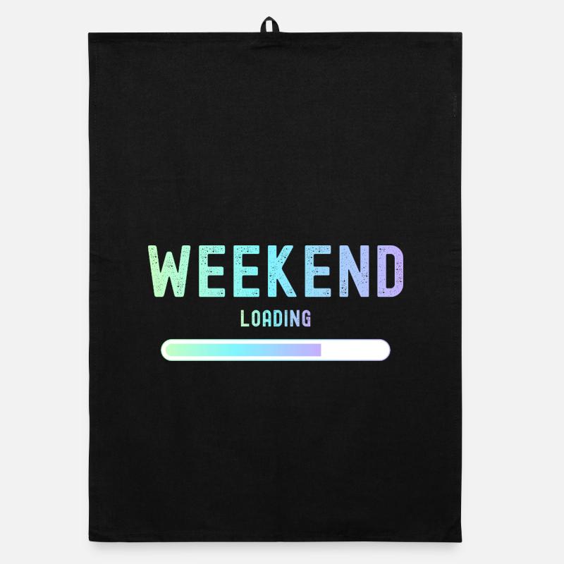 Weekend loading Wochenende und Freizeit - Organic Geschirrtuch - Schwarz