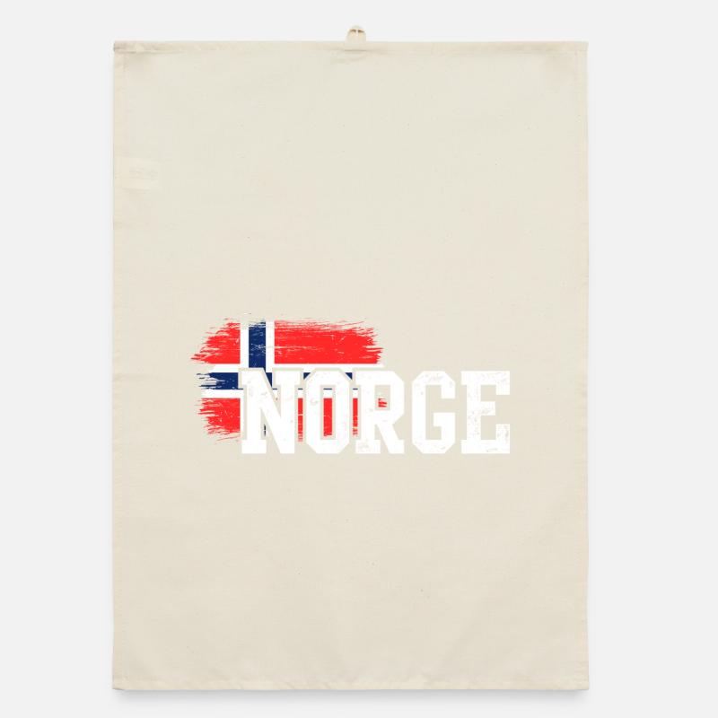 Norge Flag Splash Bold Organic Geschirrtuch