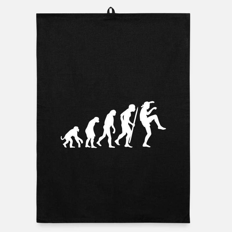 Lustige Evolution Karate Vintage 80er Crane Kick Organic Geschirrtuch