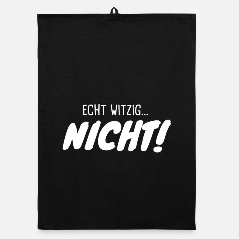 Echt Witzig Nicht Spruch Kontrast Organic Geschirrtuch
