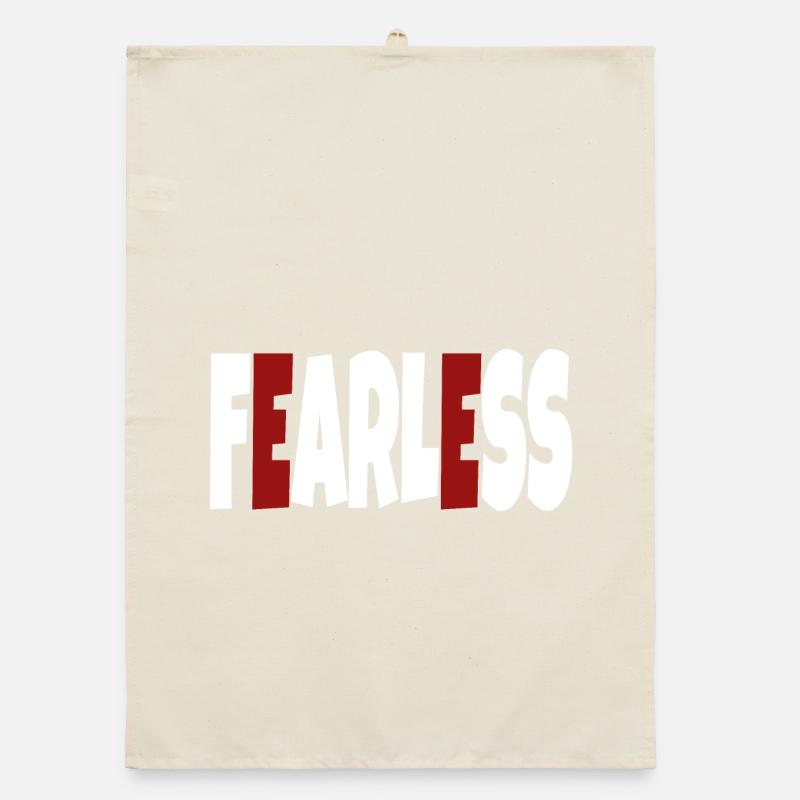 Furchtlos - einfacher Text Organic Geschirrtuch