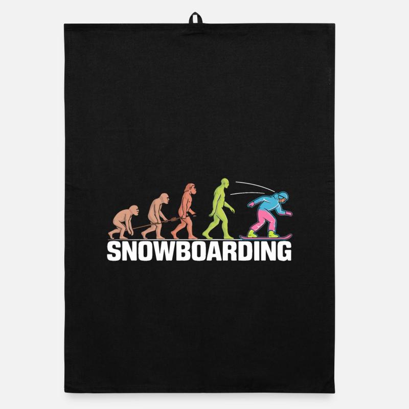 Die Evolution des Snowboard-Designs Organic Geschirrtuch