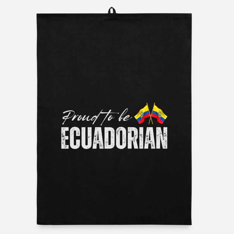 Fierté équatorienne, drapeau équatorien Torchon bio