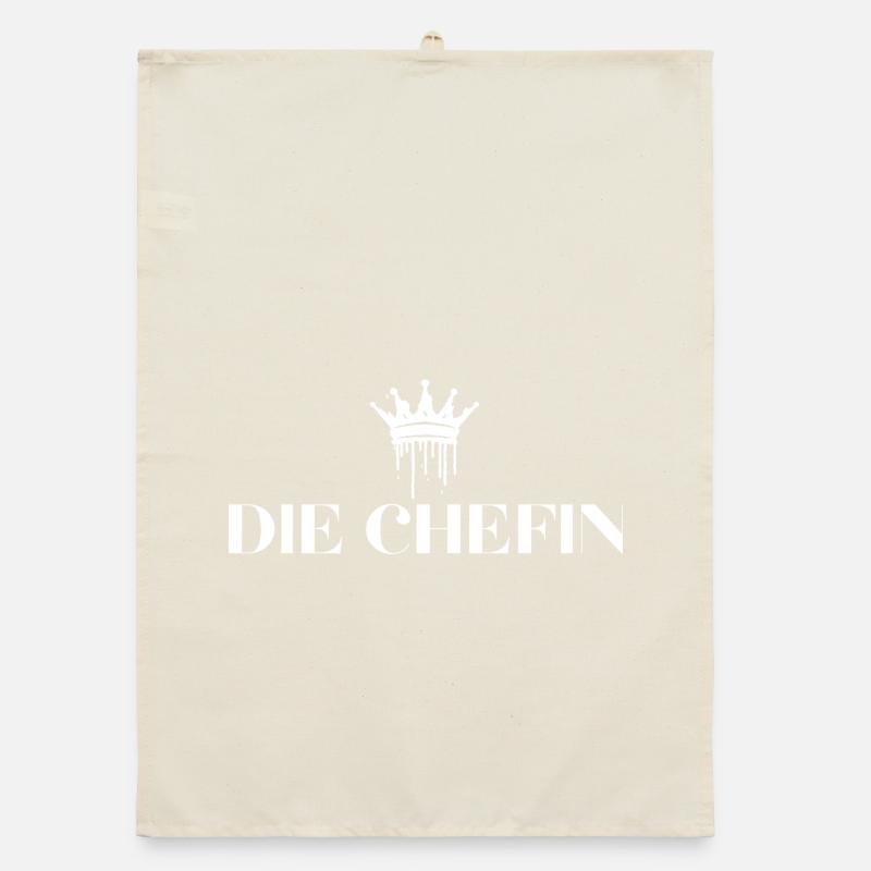 Die Chefin Krone Chefin Geschenke Torchon bio