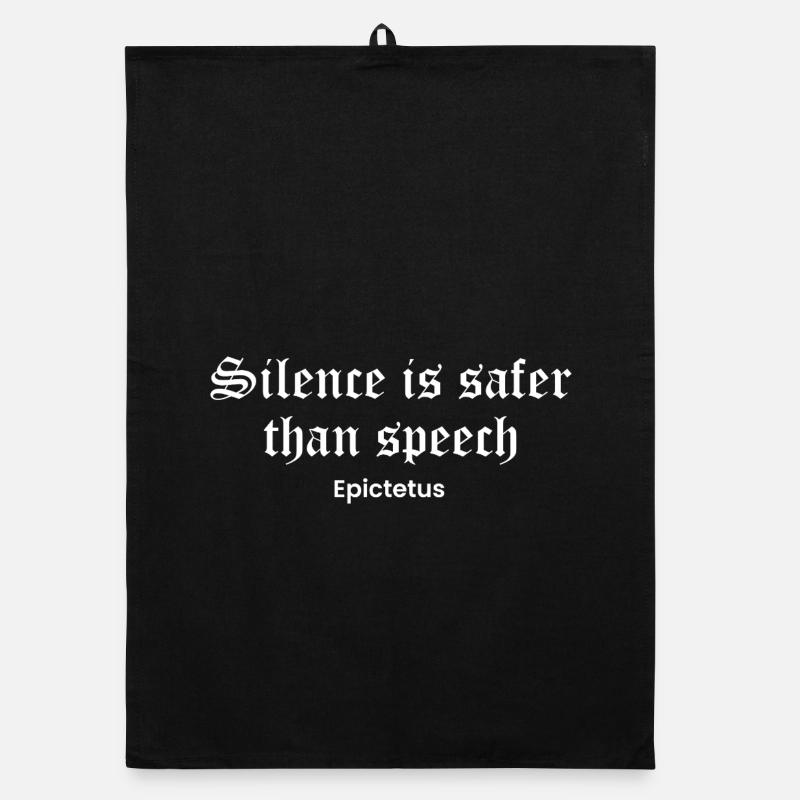 Silence Over Speech Epictetus Organic dish towel