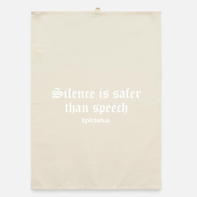 Silence Over Speech Epictetus Organic dish towel