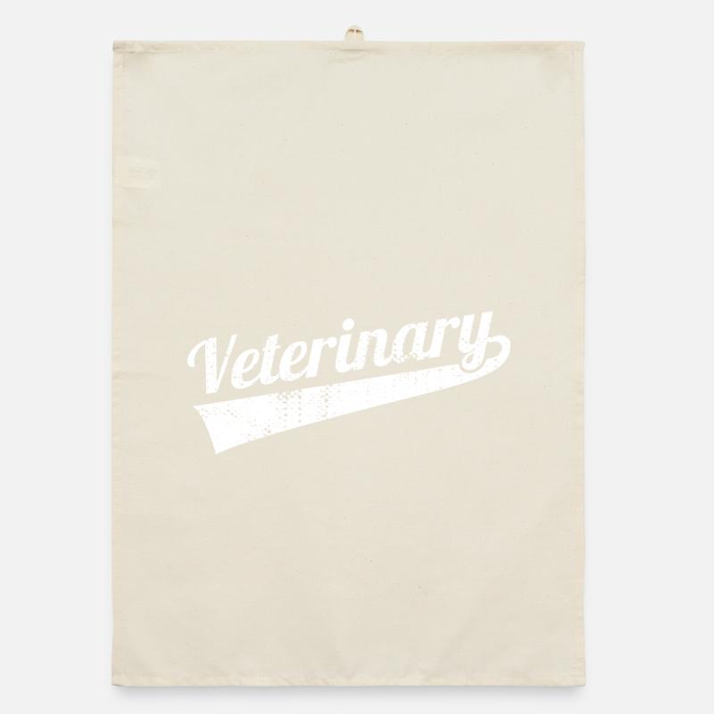 Funny veterinarian Organic dish towel
