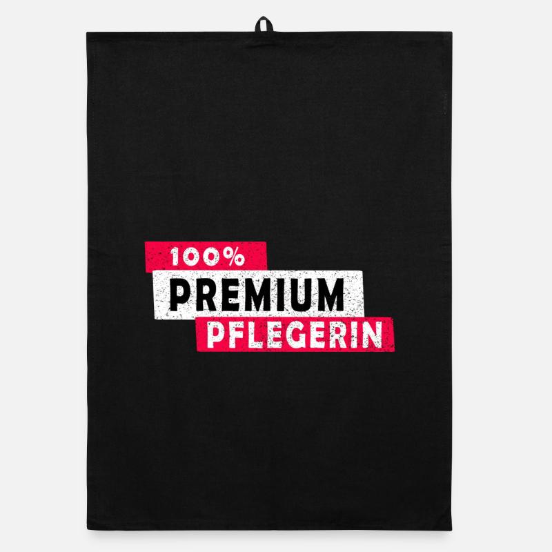 100% Premium Pflegerin Design / Geschenkidee Organic Geschirrtuch
