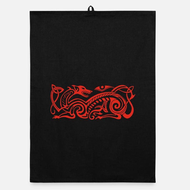 Chien de chasse celte (rouge) Torchon bio