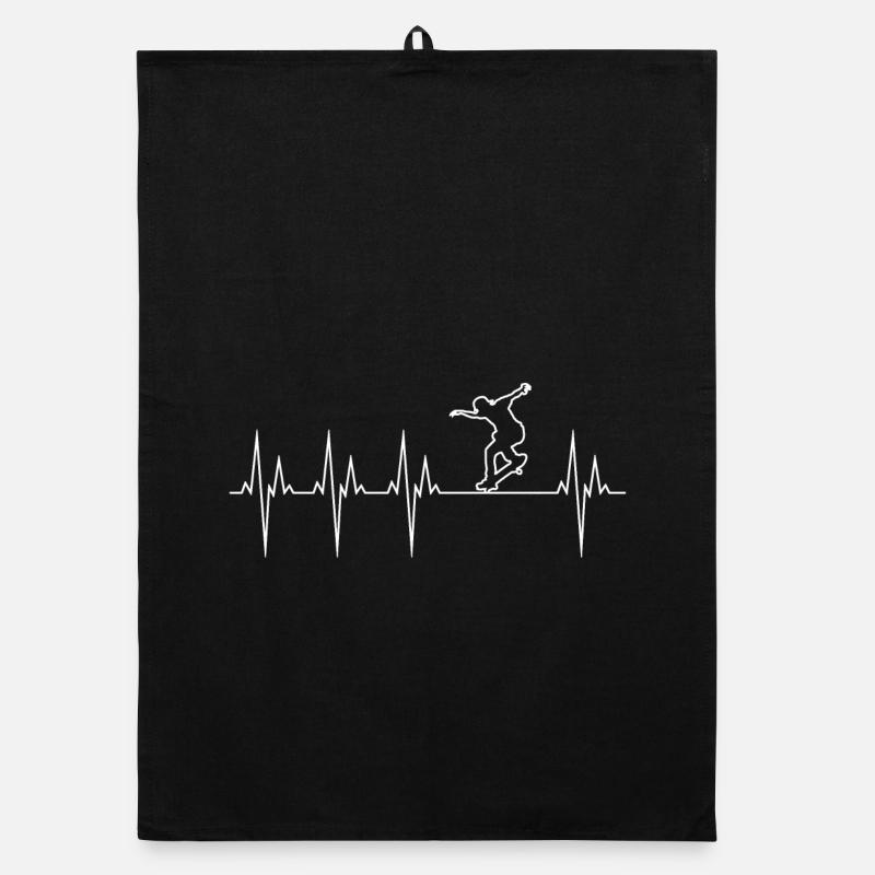 Skateboard Elektrokardiogramm EKG Skateboard Organic Geschirrtuch