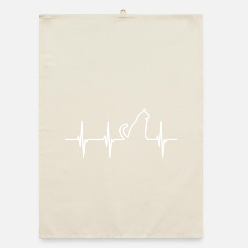 Cat Pulse Line Organic dish towel