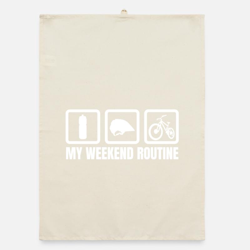 Mountain Bike Weekend Routine Organic dish towel
