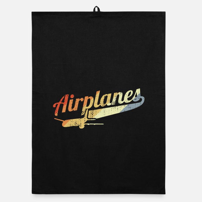Retro Airplanes Organic dish towel