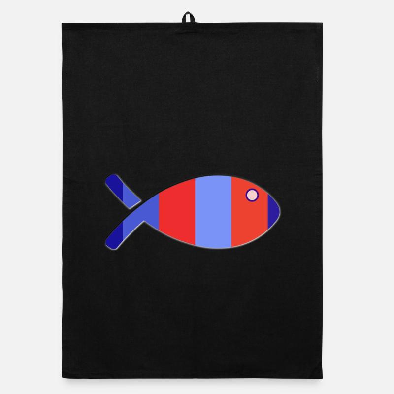 FISCH. APRILSCHERZ. FEIERTAG. SOMMER. HUMOR Organic Geschirrtuch