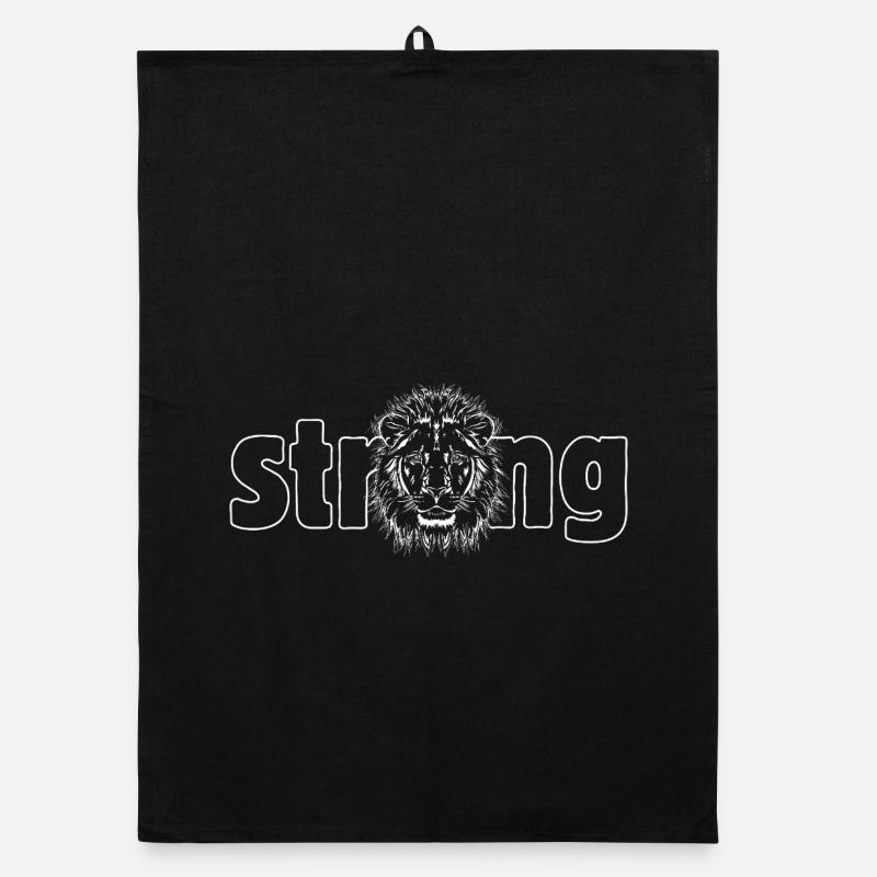 Löwe „STRONG“ Organic Geschirrtuch