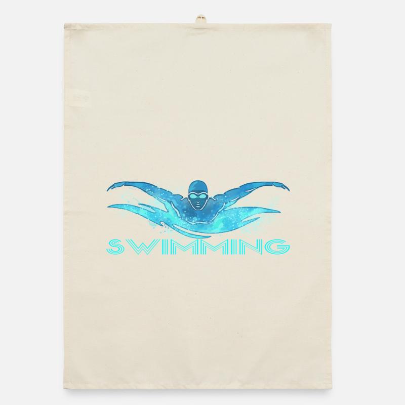 Dynamic float with water waves Organic dish towel