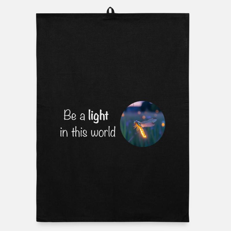 Sei ein Licht in dieser Welt – Glühwürmchen Organic Geschirrtuch