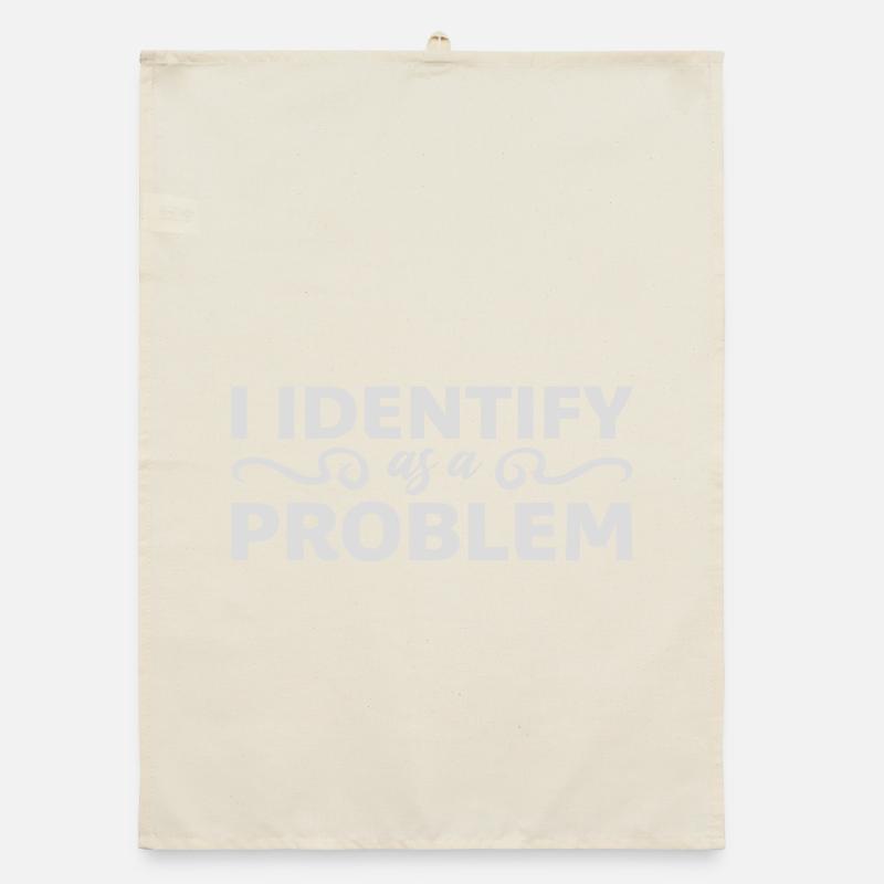 I Identify as a Problem Statement Frech Rebellisch Organic Geschirrtuch