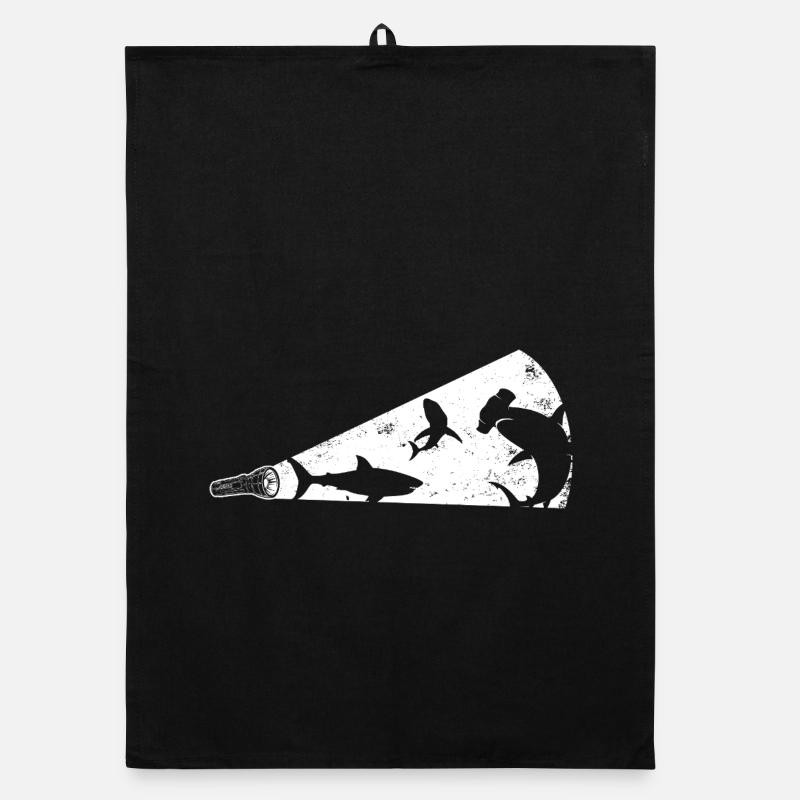 Mégaphone silhouette de requin Torchon bio
