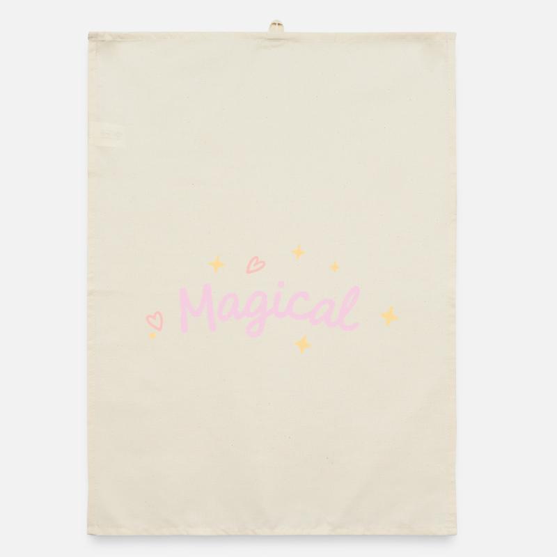 Pastel Magic and Sparkles Organic dish towel