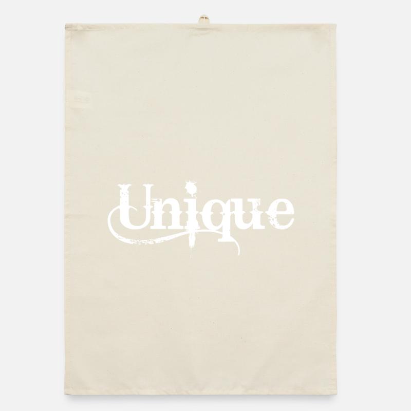 unique, unique, unique valeur de soi unique Torchon bio