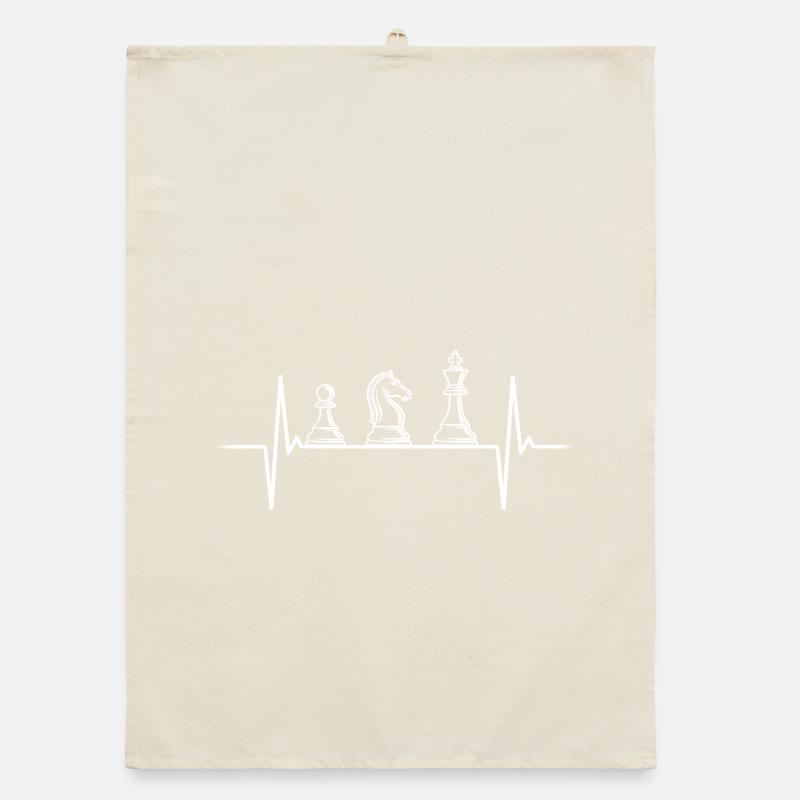 Chess Heartbeat – ECG Strategy Design Organic dish towel