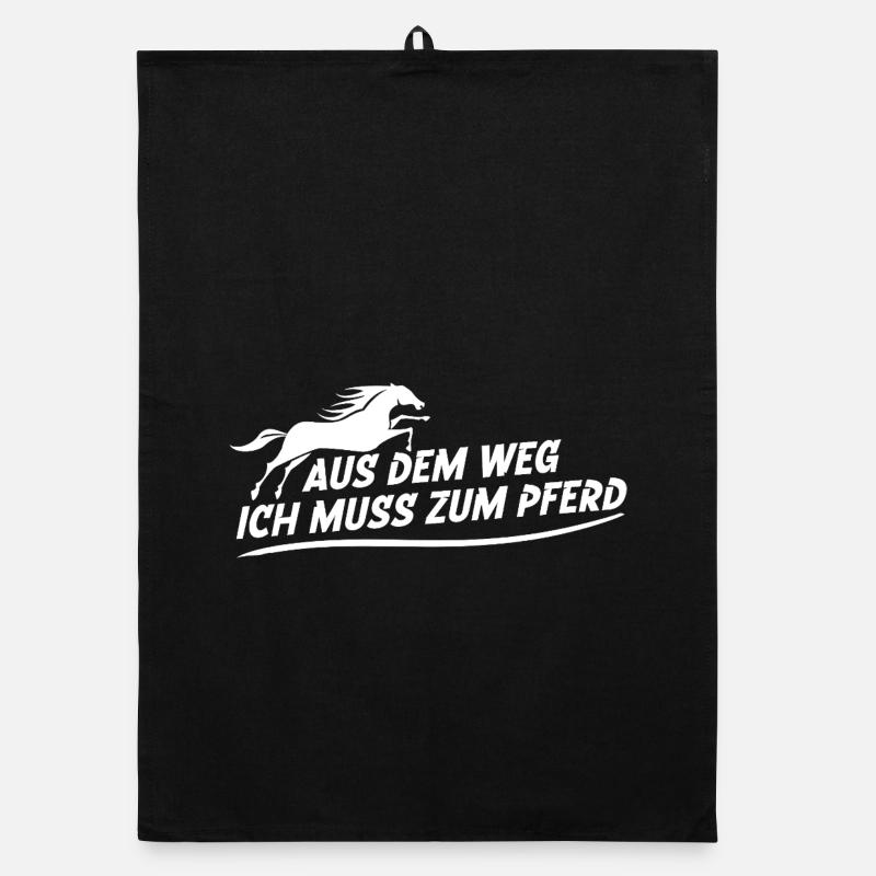 Aus dem Weg ich muss zum pferd Organic Geschirrtuch
