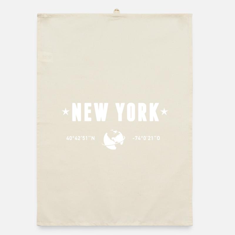 New York City Coordonnées Terre Blanche Torchon bio