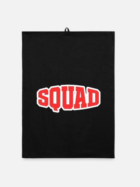Squad - Organic Geschirrtuch - Schwarz - Vorne