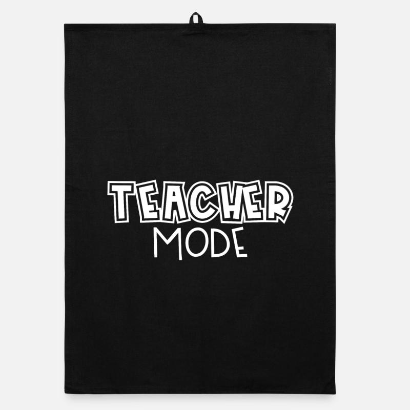 Teacher Mode - Lustiges Lehrer Design Organic Geschirrtuch