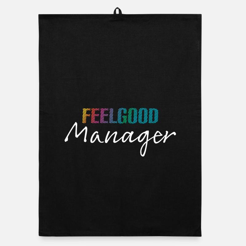 Design FeelgoodManager blanc coloré Torchon bio