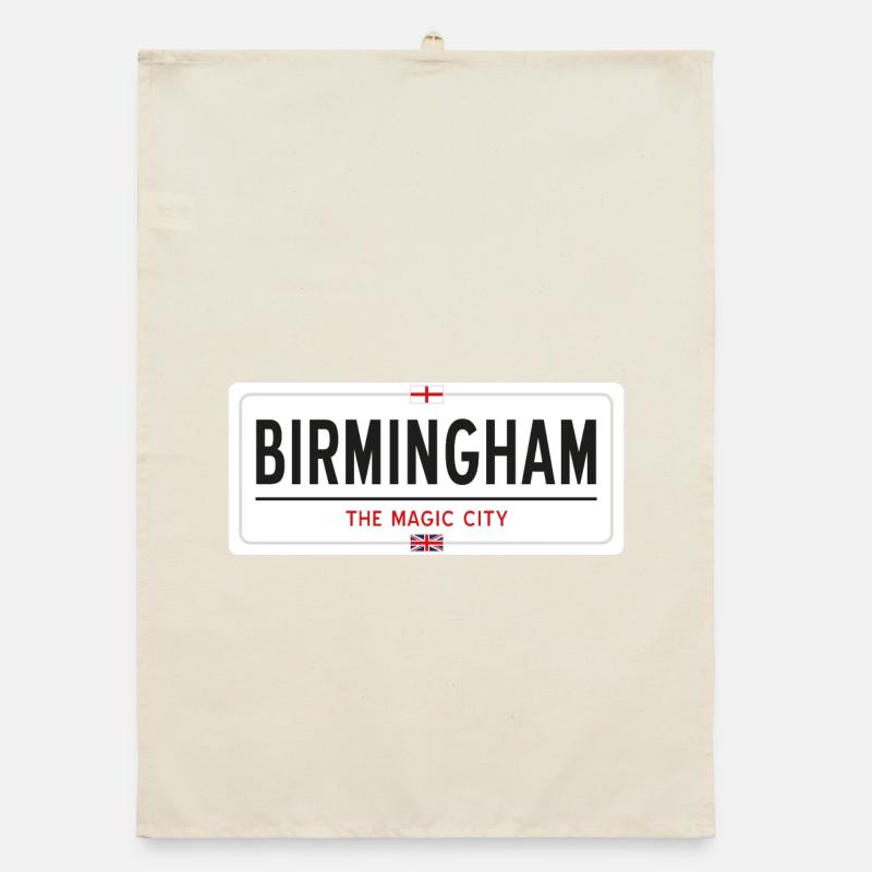 Panneau de nom de lieu de Birmingham Torchon bio