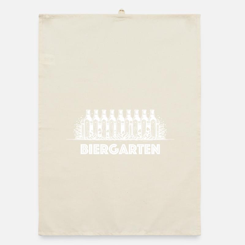 biergarten bier wortspiel biertrinker Organic Geschirrtuch