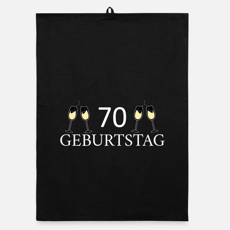 70th Birthday 70 Years Organic dish towel