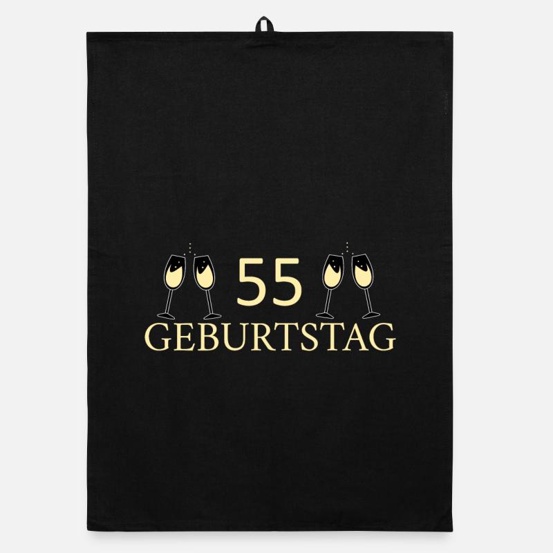 55.Geburtstag 55 Jahre Organic Geschirrtuch