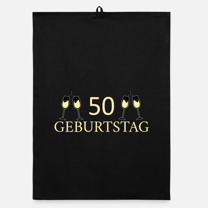 50th birthday 50 years Organic dish towel