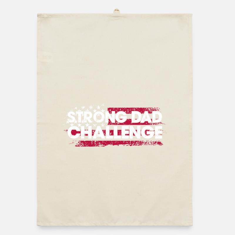 Strong Dad Challenge Organic dish towel